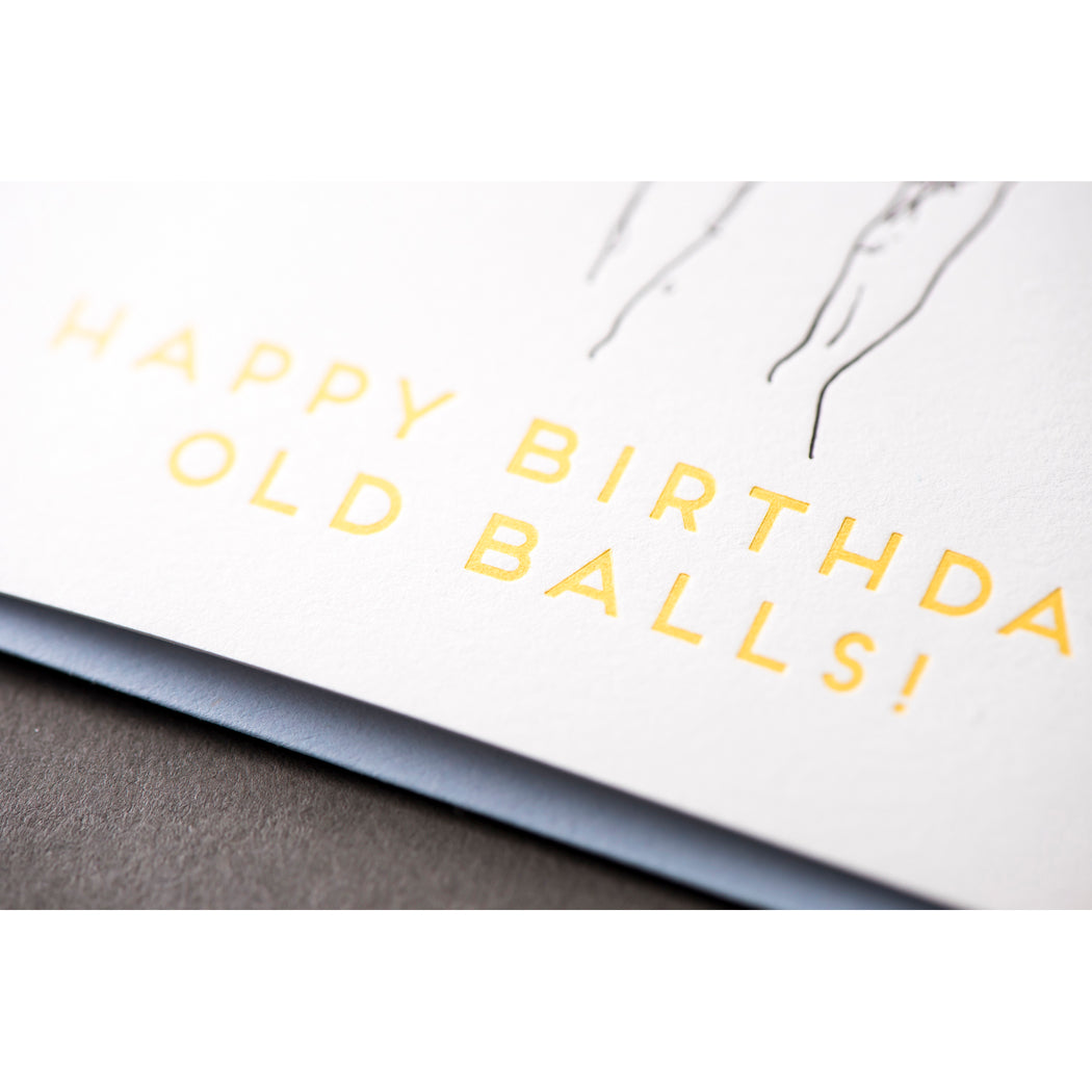 Card: Birthday Old Balls Throwback