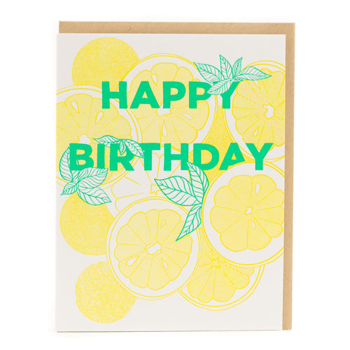 Card: Happy Birthday Lemons Birthday Greeting Card