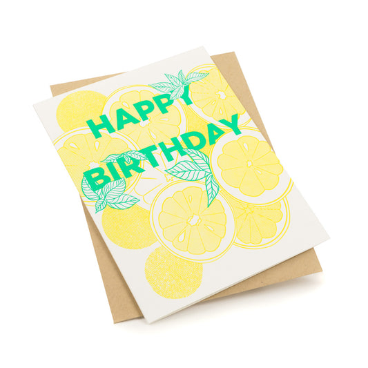 Card: Happy Birthday Lemons Birthday Greeting Card