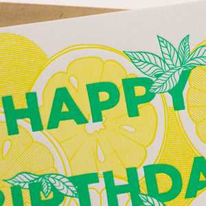Card: Happy Birthday Lemons Birthday Greeting Card