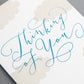 Card: Thinking of You Calligraphy