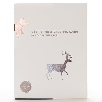 Card Folder Set: Holiday Snow Tracks (2 each of 3 designs)