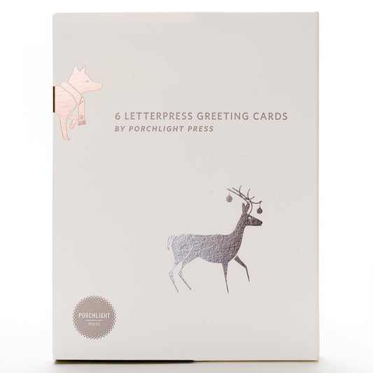 Card Folder Set: Holiday Snow Tracks (2 each of 3 designs)