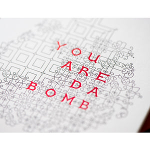Card: Da Bomb Flourish