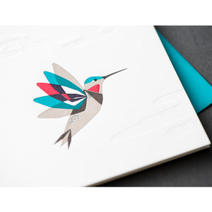 Card: Hummingbird Modern