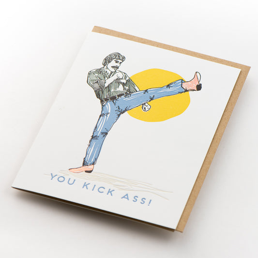 Card: You Kick Ass Throwback Greeting Card