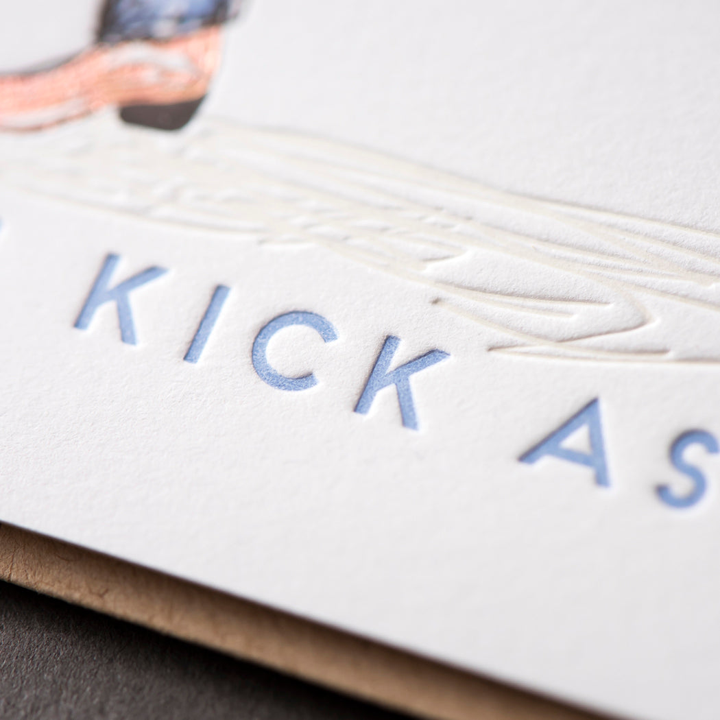 Card: You Kick Ass Throwback Greeting Card