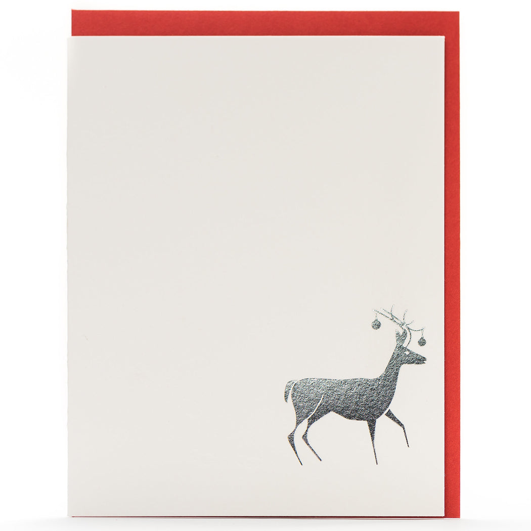 Card: Snow Tracks Deer