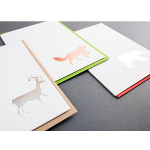 Card: Snow Tracks Deer