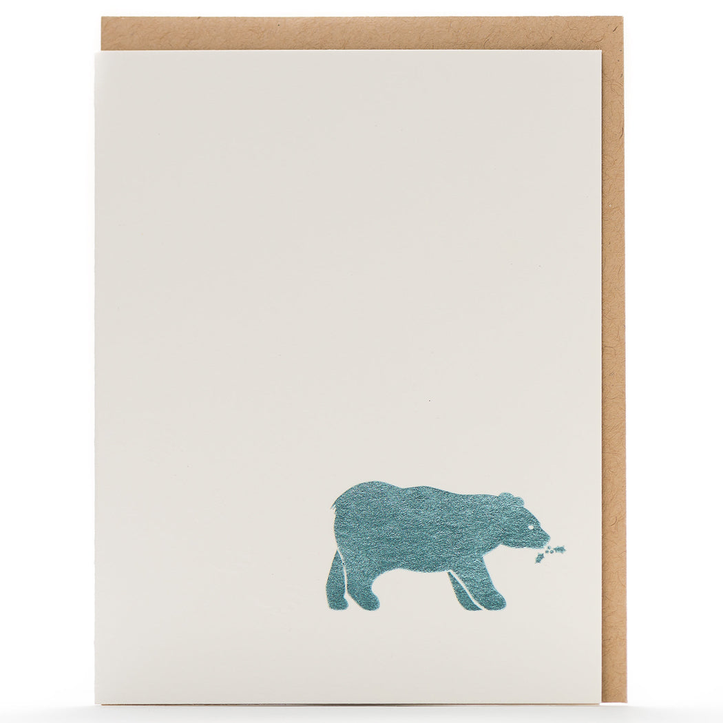 Card: Snow Tracks Bear
