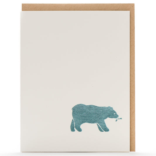 Card: Snow Tracks Bear