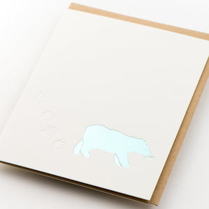 Card: Snow Tracks Bear