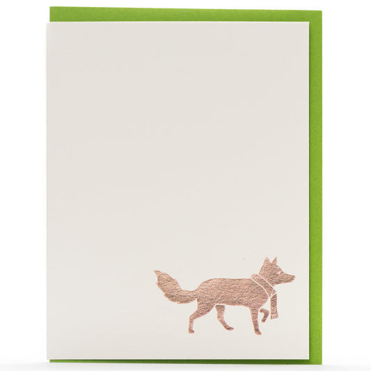 Card: Snow Tracks Fox