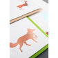 Card: Snow Tracks Fox