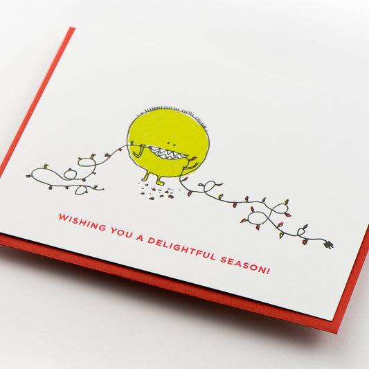 Card: Delightful Season Monster Holiday Greeting Card