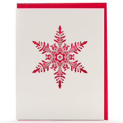 Card: Snowflakes Red
