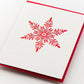 Card: Snowflakes Red