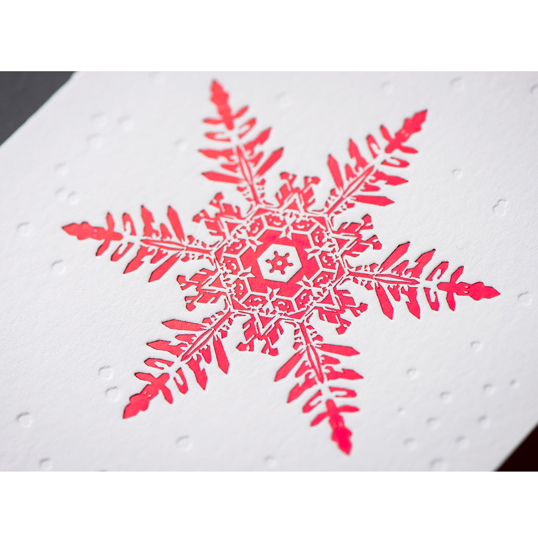 Card: Snowflakes Red