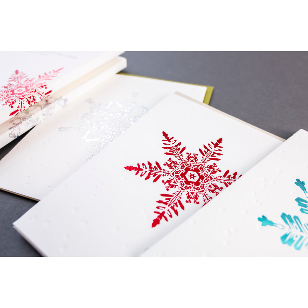 Card: Snowflakes Red