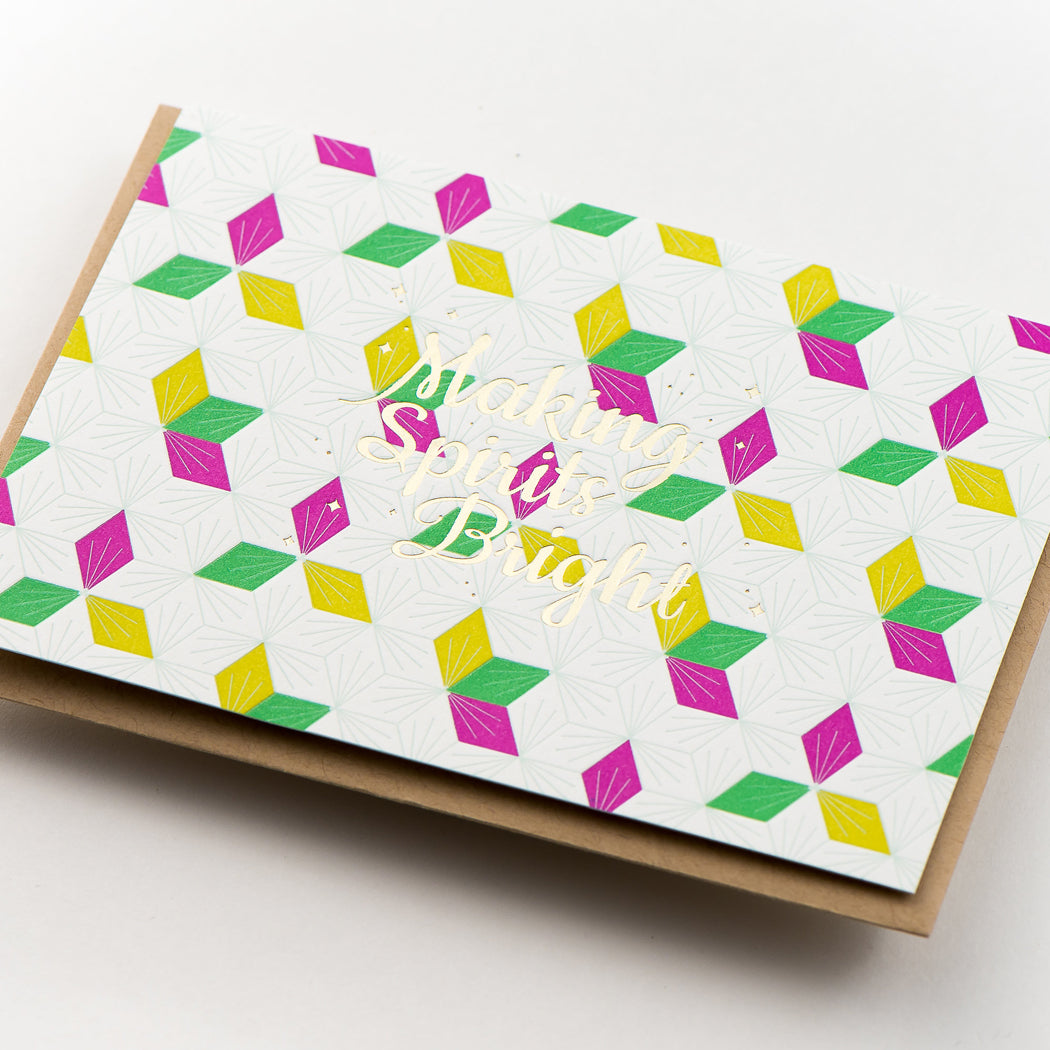 Card: Making Spirits Bright Retro (A1 Size)