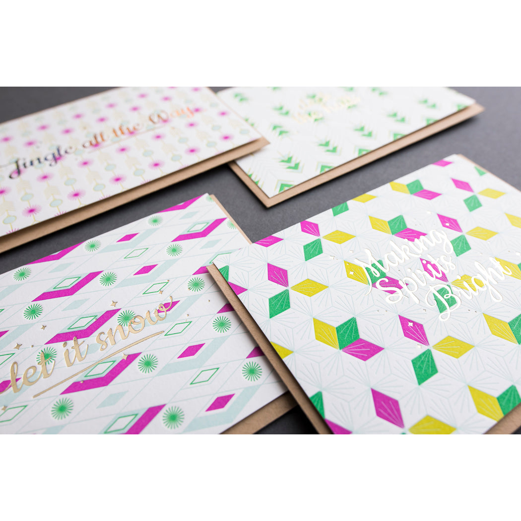 Card: Making Spirits Bright Retro (A1 Size)