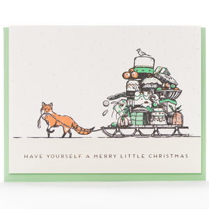 Card: Merry Little Christmas Fox