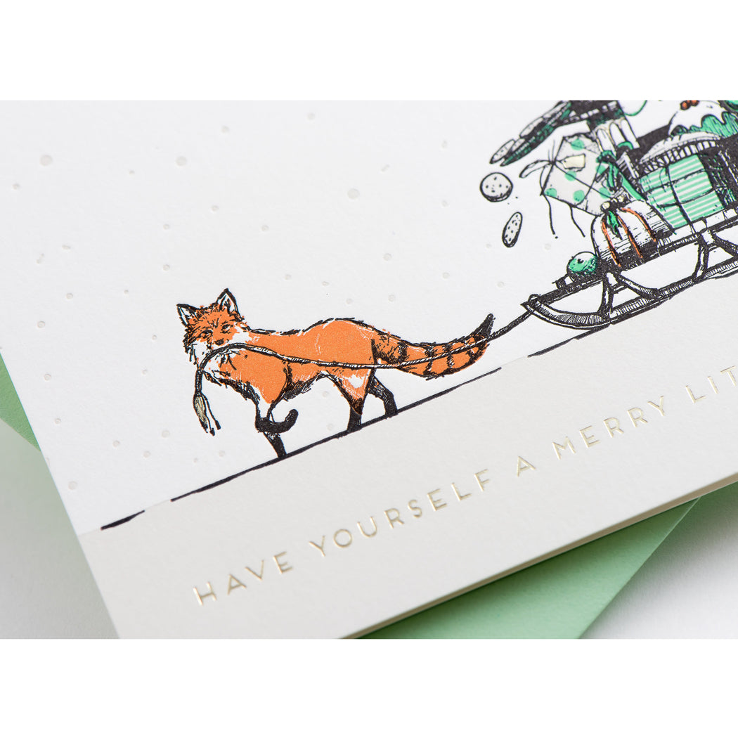 Card: Merry Little Christmas Fox