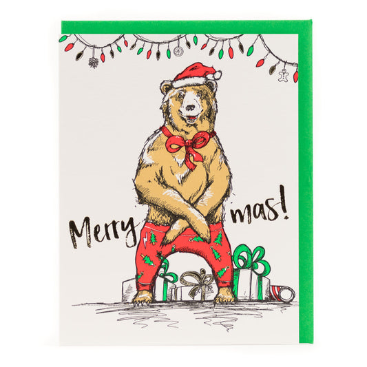 Card: Holiday Xmas Bear