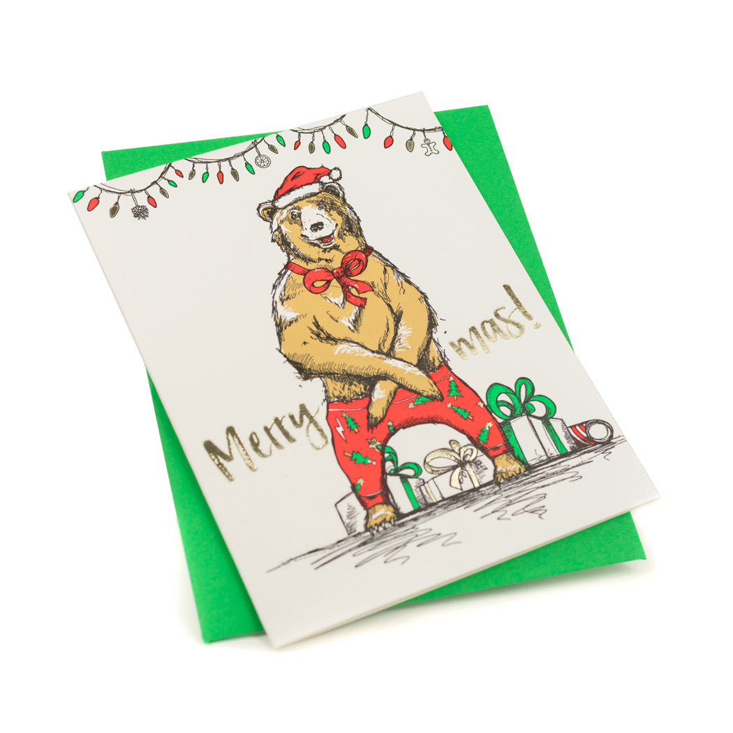 Card: Holiday Xmas Bear