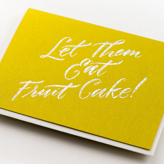 Card: Fruitcake Calligraphy
