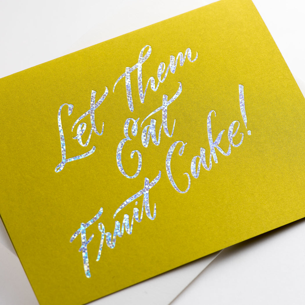 Card: Fruitcake Calligraphy