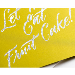 Card: Fruitcake Calligraphy
