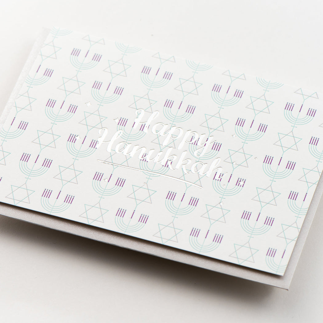 Card: Happy Hanukkah Retro Greeting Card