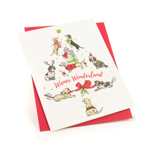 Card: Wiener Dog Christmas Tree