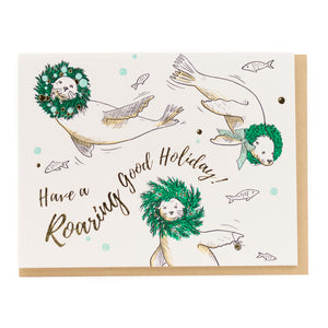 Card: Sea Lion Wreaths