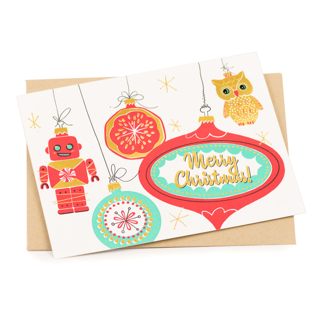 Card: Ornaments Retro