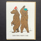 Card: Holiday Grizzly Bears