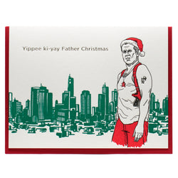 Card: Father Christmas Die Hard Throwback