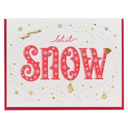 Card: Let It Snow Typographic