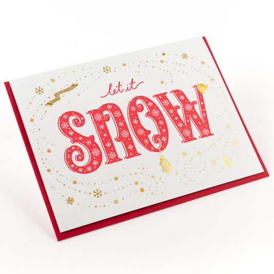 Card: Let It Snow Typographic