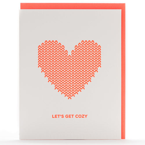 Card: Knit Heart Cozy* Neon
