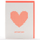Card: Knit Heart Cozy Neon