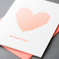 Card: Knit Heart Cozy Neon