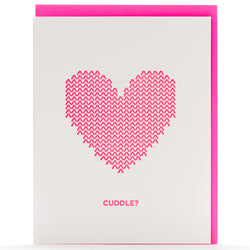 Card: Knit Heart Cuddle* Neon