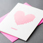 Card: Knit Heart Cuddle Neon