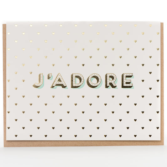 Card: J'adore Modern Greeting Card