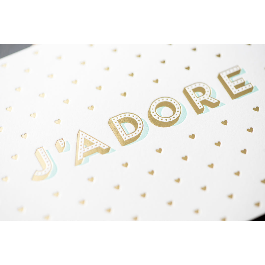 Card: J'adore Modern Greeting Card