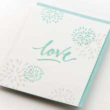 Card: Love Fireworks Calligraphy