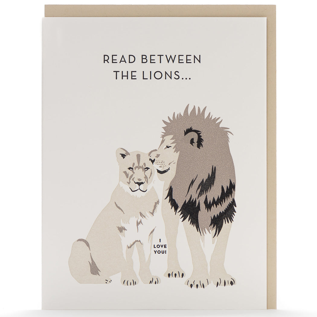 Card: Read Between the Lions Love Greeting Card