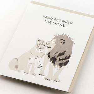 Card: Read Between the Lions Love Greeting Card